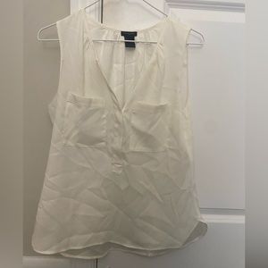 Off white tank top with two pockets